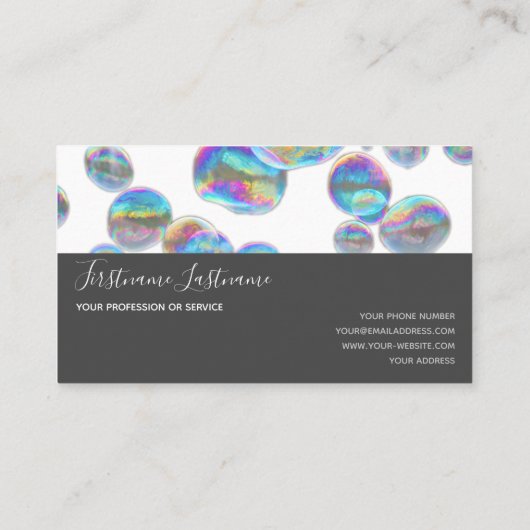 抽象芸術消失カラフル虹の色 名刺 (裏面)