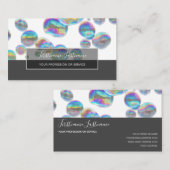 抽象芸術消失カラフル虹の色 名刺 (正面/裏面)