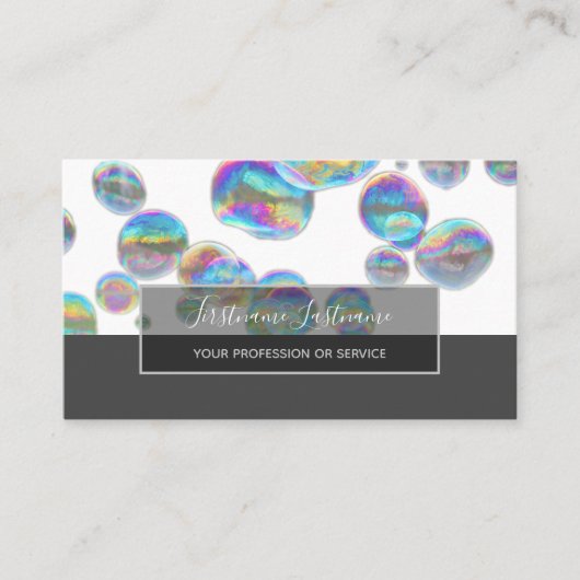 抽象芸術消失カラフル虹の色 名刺 (正面)