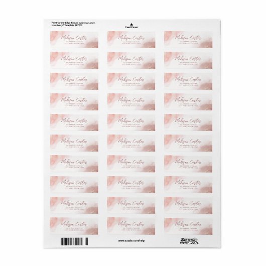 抽象芸術液アルコールインク差出人住所ラベル ラベル (フルシート)