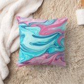 抽象芸術液エレガント液大理石流テクスチャ クッション (ブランケット)