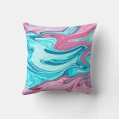 抽象芸術液エレガント液大理石流テクスチャ クッション (裏面)