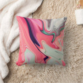 抽象芸術液エレガント液大理石流テクスチャ クッション (ブランケット)