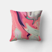 抽象芸術液エレガント液大理石流テクスチャ クッション (裏面)