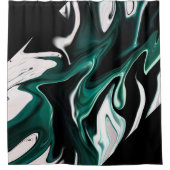 抽象芸術液エレガント液大理石流テクスチャ シャワーカーテン (正面)