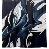 抽象芸術液エレガント液大理石流テクスチャ シャワーカーテン (正面)