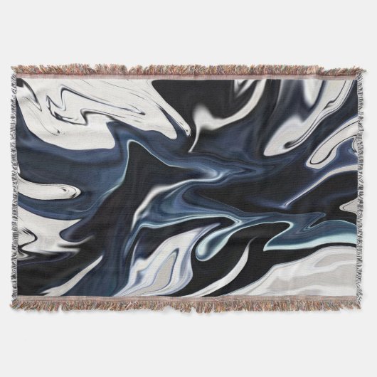 抽象芸術液エレガント液大理石流テクスチャ スローブランケット (正面)