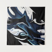 抽象芸術液エレガント液大理石流テクスチャ タペストリー (正面)