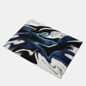 抽象芸術液エレガント液大理石流テクスチャ ドアマット (アングル)