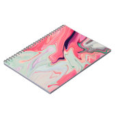 抽象芸術液エレガント液大理石流テクスチャ ノートブック (左側)