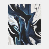 抽象芸術液エレガント液大理石流テクスチャ フリースブランケット (正面)