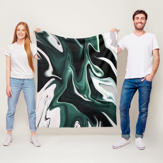 抽象芸術液エレガント液大理石流テクスチャ フリースブランケット (インサイチュ)