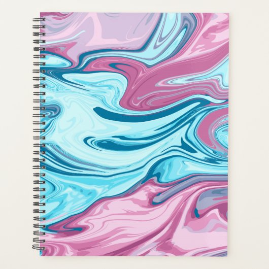 抽象芸術液エレガント液大理石流テクスチャ プランナー手帳 (正面)