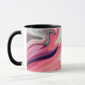 抽象芸術液エレガント液大理石流テクスチャ マグカップ (左)