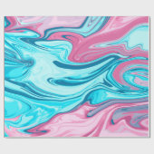 抽象芸術液エレガント液大理石流テクスチャ ラッピングペーパー (フラット)