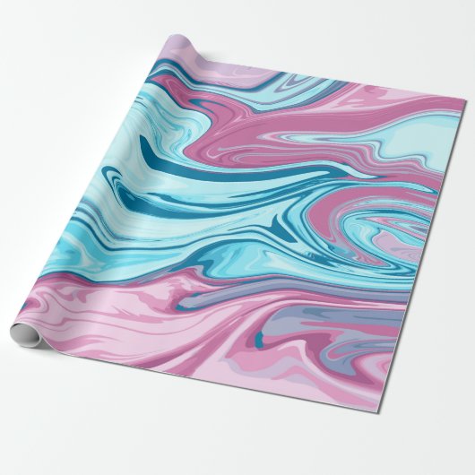抽象芸術液エレガント液大理石流テクスチャ ラッピングペーパー (アンロールド)