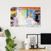 抽象芸術液デザイン ポスター (ホームオフィス)