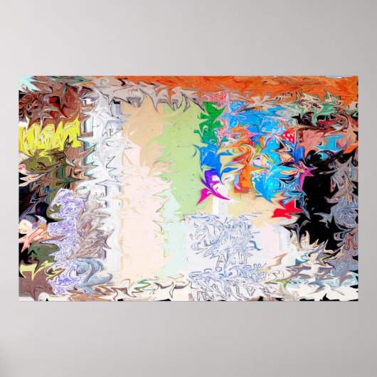 抽象芸術液デザイン ポスター (正面)