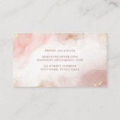 抽象芸術液体水色アルコールインク 名刺 (裏面)