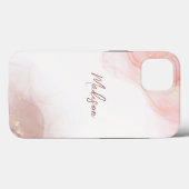 抽象芸術液体水色インク Case-Mate iPhoneケース (裏面 (横))