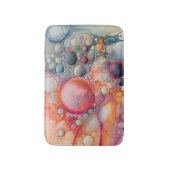 抽象芸術液体注液アートビーチビベス、ペブル細胞 バスマット (正面縦)