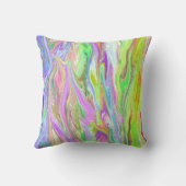 抽象芸術液体色グロー枕 クッション (裏面)