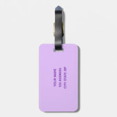 抽象芸術液体虹色のパステル。 カスタマイズ ラゲッジタグ (裏面縦)