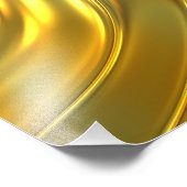 抽象芸術液体金ゴールド フォトプリント (角)