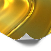 抽象芸術液体金ゴールド ポスター (角)