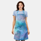抽象芸術液大理石のテクスチャの背景 エプロン (着用した状態)