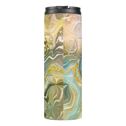 抽象芸術液大理石のテクスチャの背景 タンブラー (裏面)