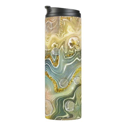 抽象芸術液大理石のテクスチャの背景 タンブラー (回転右)