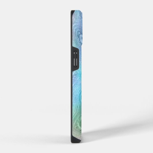 抽象芸術液大理石のテクスチャの背景 iPhoneケース (右側面)