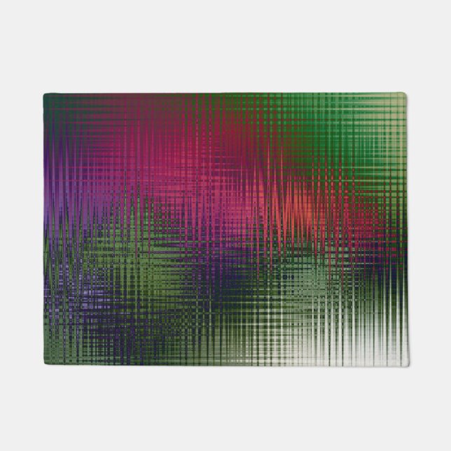 抽象芸術液晶氷ガラス結晶凍っていm ドアマット (正面)