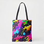 抽象芸術液色爆発アート トートバッグ (正面)