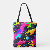 抽象芸術液色爆発アート トートバッグ (裏面)