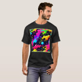 抽象芸術液色爆発アート Tシャツ (正面フル)
