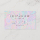 抽象芸術液虹彩パステルカラー 名刺 (裏面)