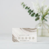 抽象芸術淡い色の金ゴールドマーブルゲート6パンチロイヤリティ 名刺 (スタンド正面)