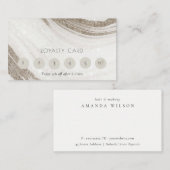 抽象芸術淡い色の金ゴールドマーブルゲート6パンチロイヤリティ 名刺 (正面/裏面)