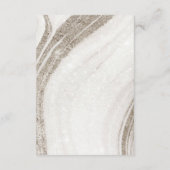 抽象芸術淡い色の金ゴールド大理石瑪瑙ウェディングレセプション エンクロージャーカード (裏面)