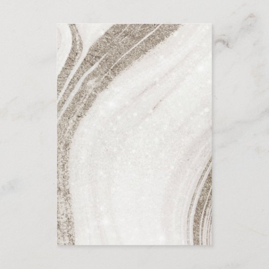 抽象芸術淡い色の金ゴールド大理石瑪瑙ウェディングレセプション エンクロージャーカード (裏面)