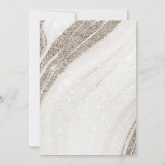抽象芸術淡い色の金ゴールド大理石瑪瑙ボアリニューアル招待状 サンキューカード (裏面)