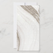 抽象芸術淡い色の金ゴールドMarble Agateメニューカード サンキューカード (裏面)