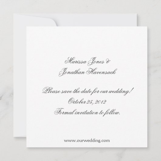 抽象芸術淡い色の黄色の灰色の花が日付を救う セーブザデート (裏面)