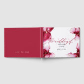 抽象芸術深いクリムゾンピンクレッドジェードゲストブック ゲストブック (全面)