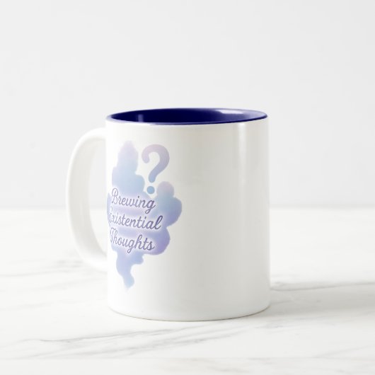 抽象芸術深いティンカーエステティックコーヒーマグ ツートーンマグカップ (正面左)