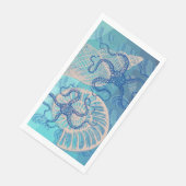 抽象芸術深いブルーシー紙ゲストタオル (コーナー)