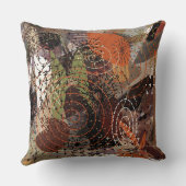 抽象芸術混合メディ自然ア秋色 クッション (裏面)