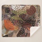 抽象芸術混合メディ自然ア秋色 シェルパブランケット (正面(横))